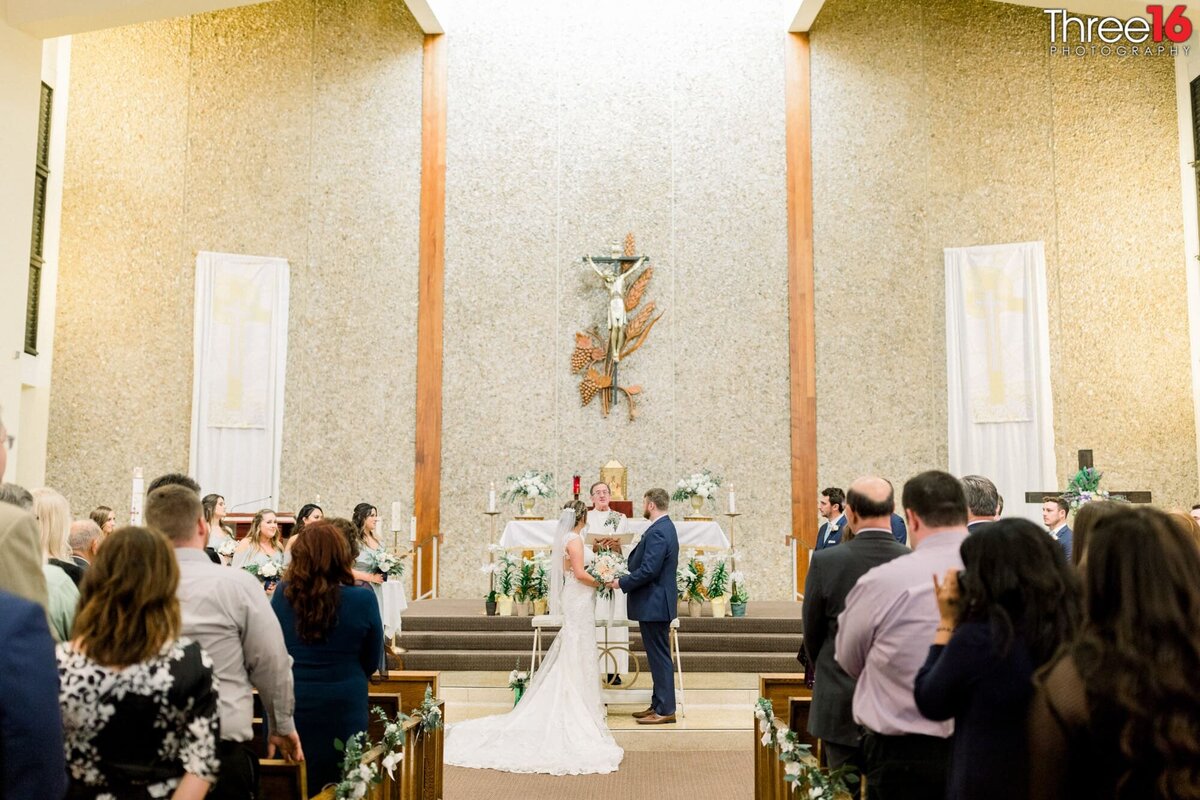 Catholic wedding in action