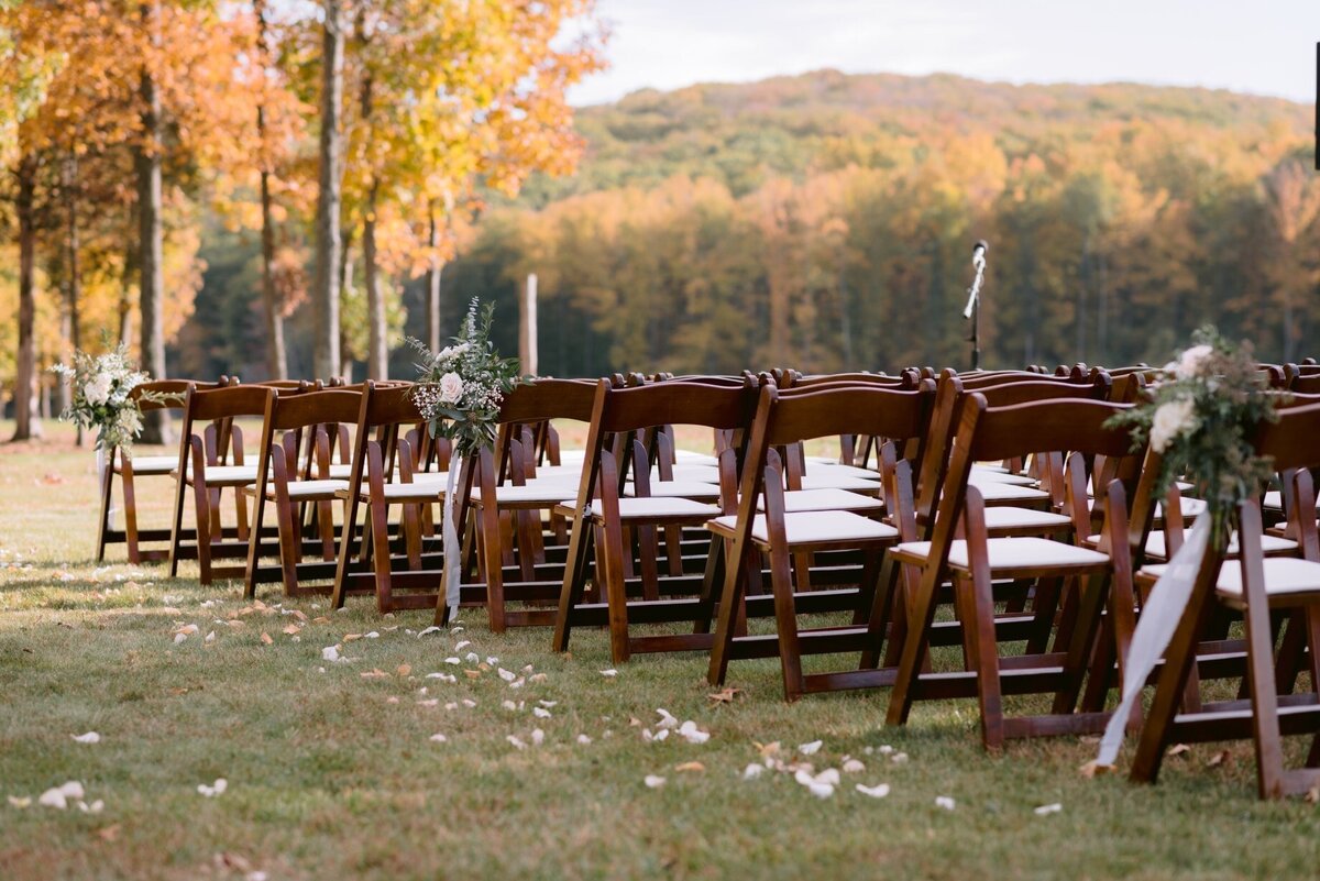 Connecticut fall wedding ceremony