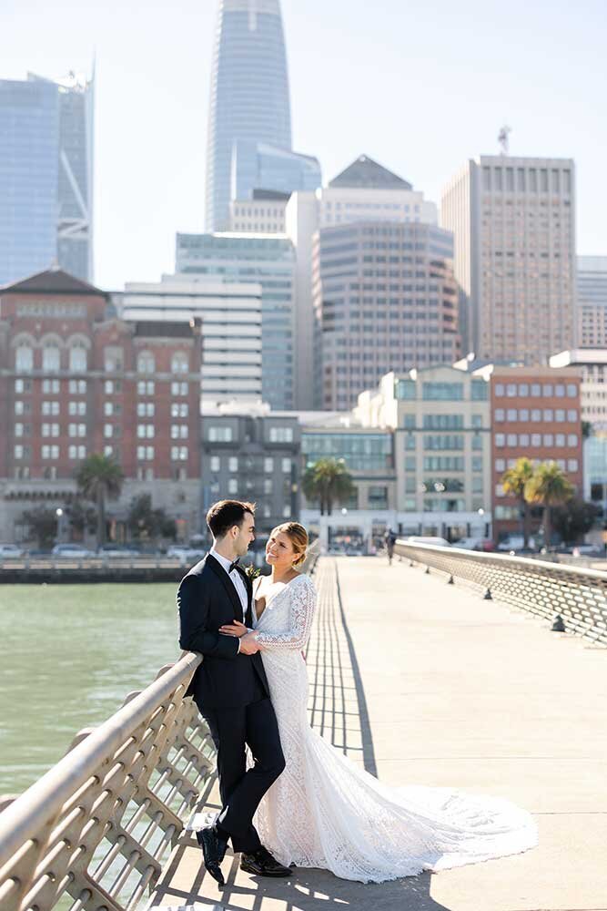 The Pearl SF Wedding photos by the pier