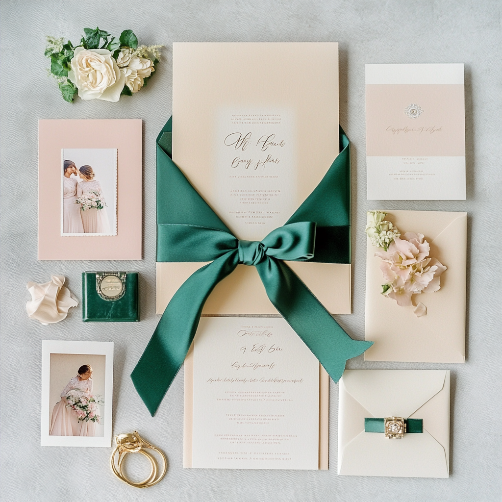 kdurski_86694_A_classic_wedding_invitation_with_an_elegant_emer_1ffaf775-8007-491a-89d1-2ef29034f46f