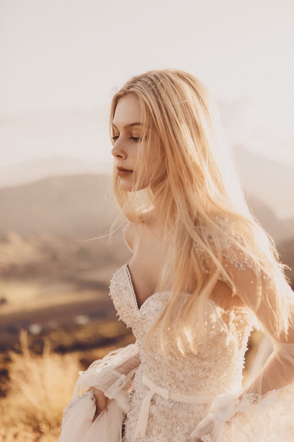 Luxury Editorial Photoshoot, Queenstown. Inbal Dror couture dress.