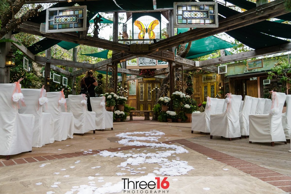 Tivoli Terrace wedding ceremony setup