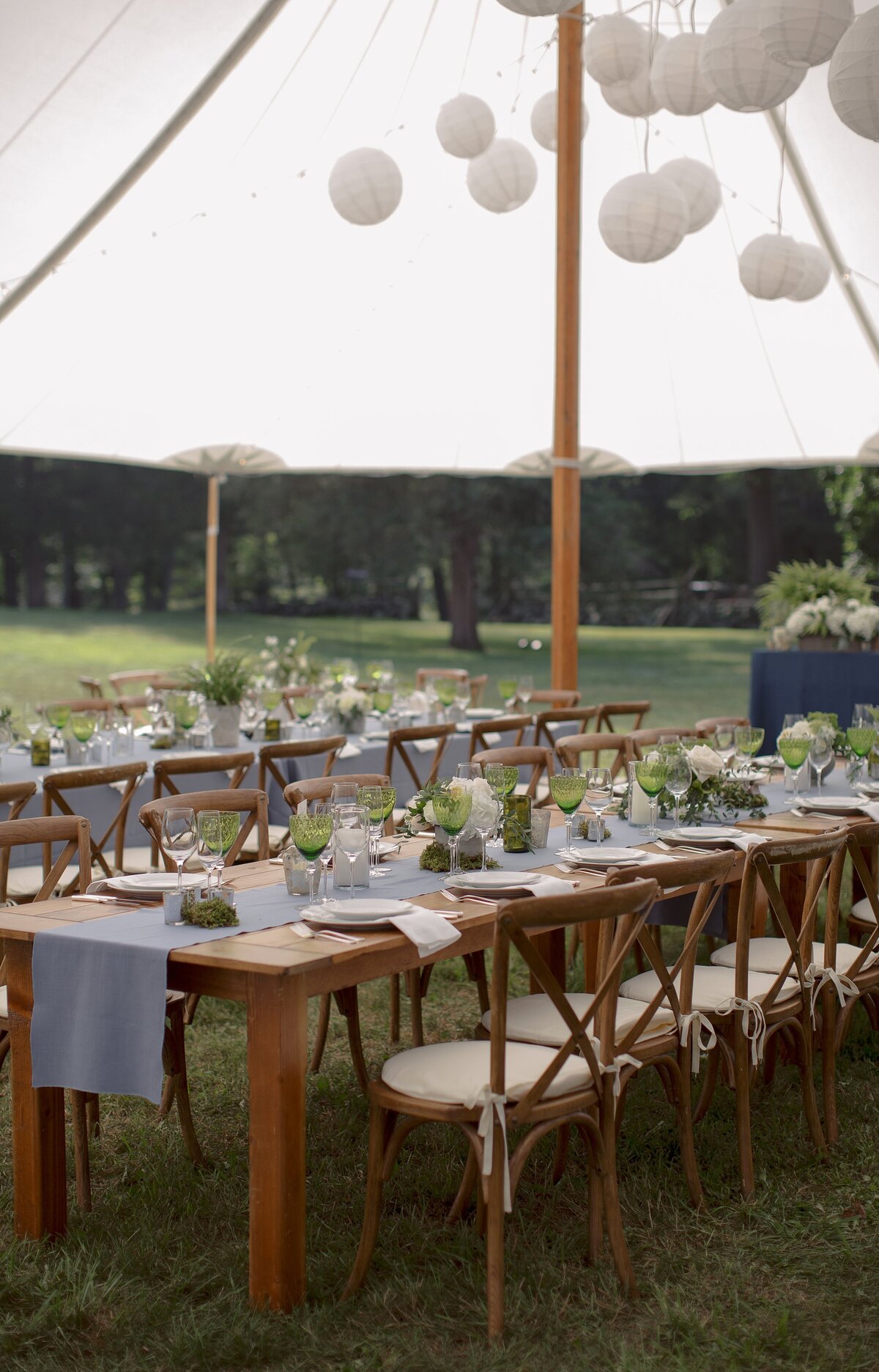 Wedding table and chairs close up.