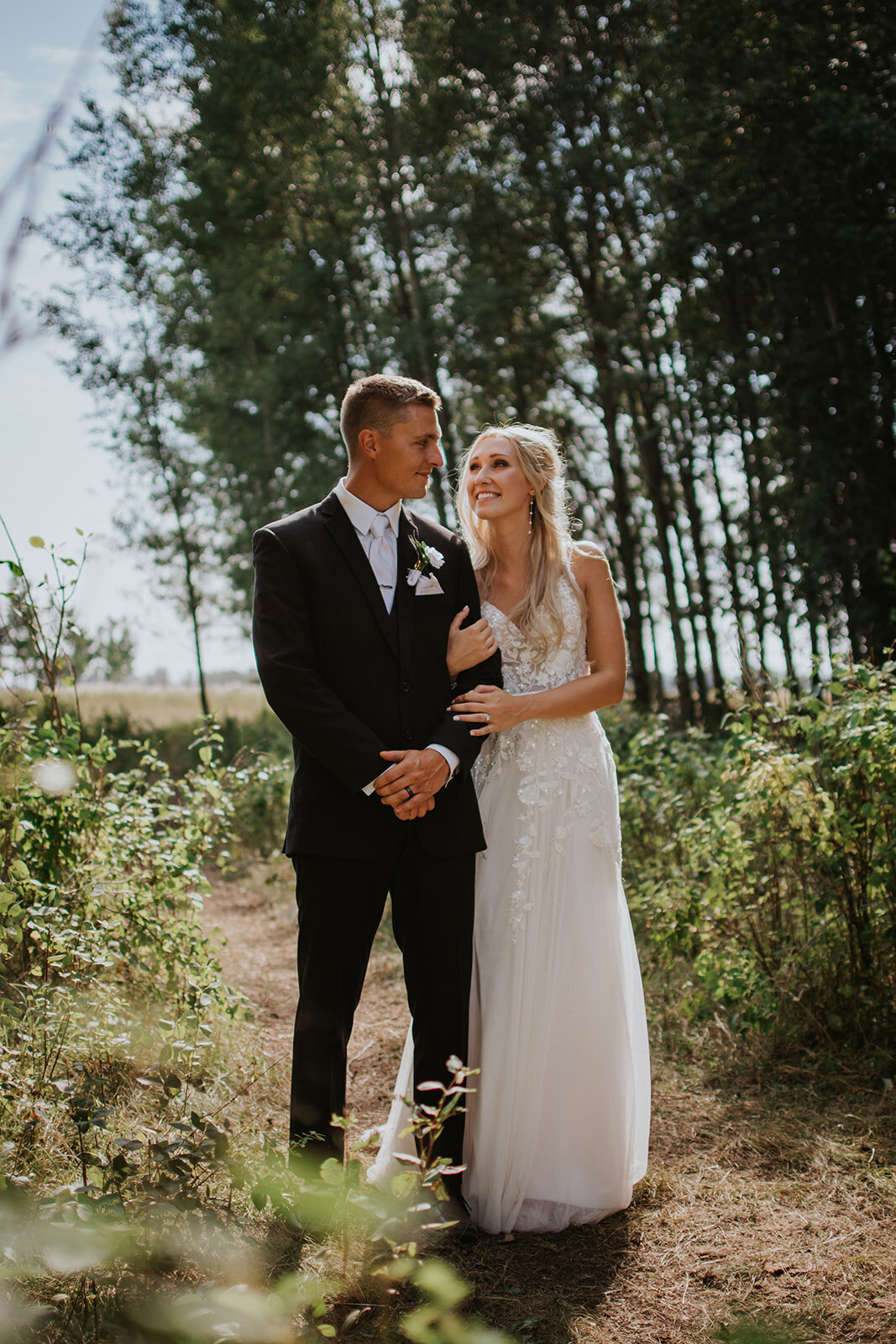 nature wedding portrait