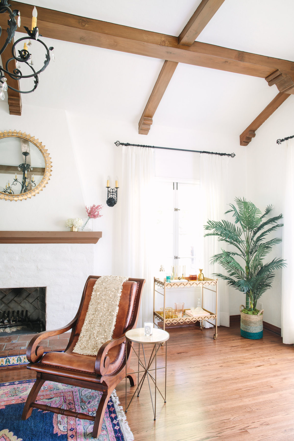 Spanish Revival  living room interior design