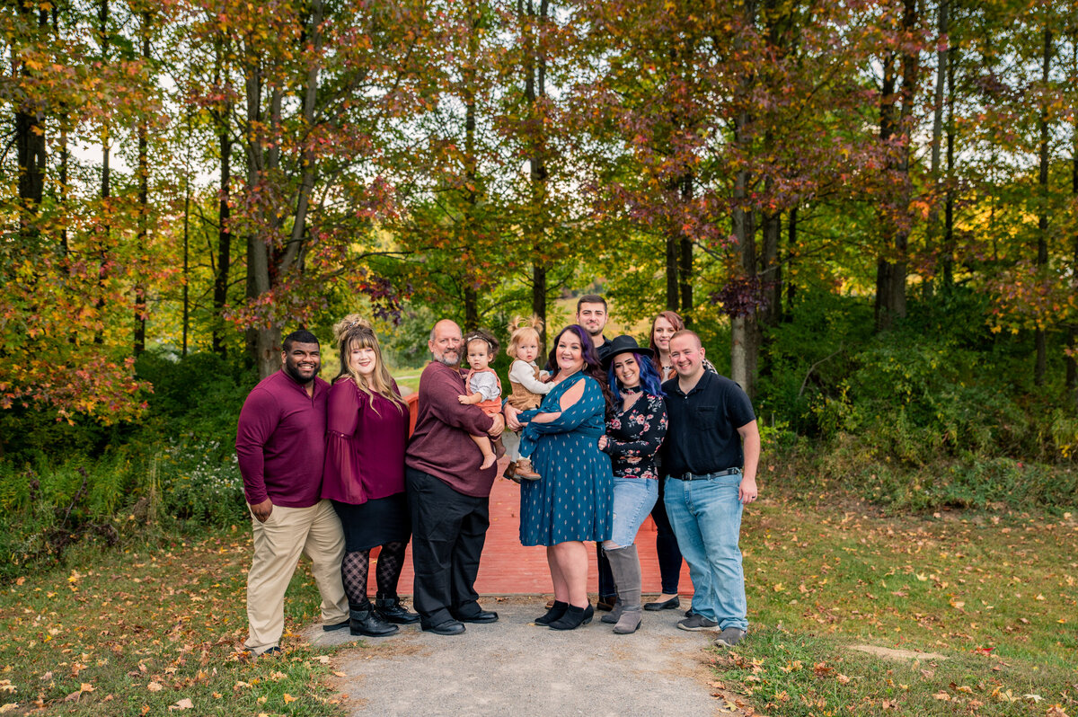 Fall family photo in Dover, Ohio at the Norma Johnson Center