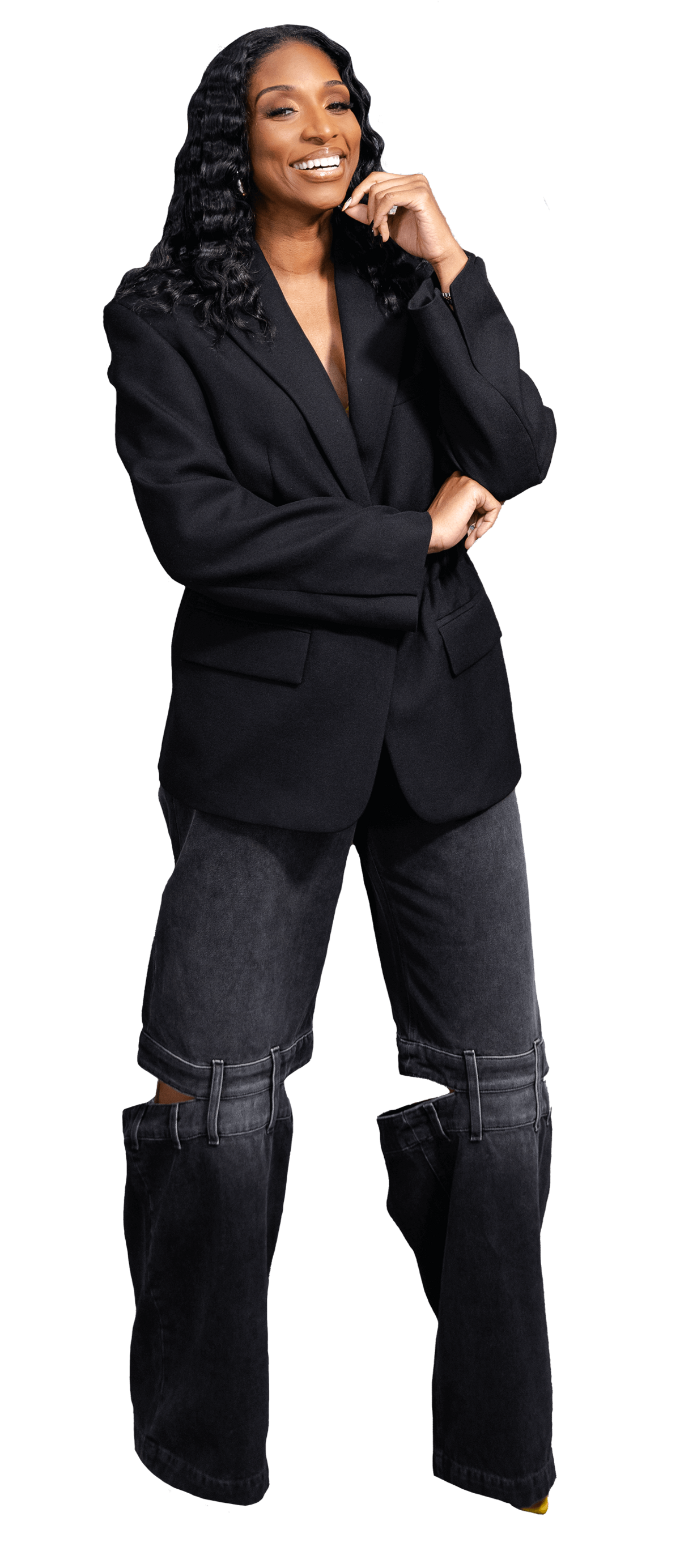 Shaniece Jones smiling wearing a black blazer.