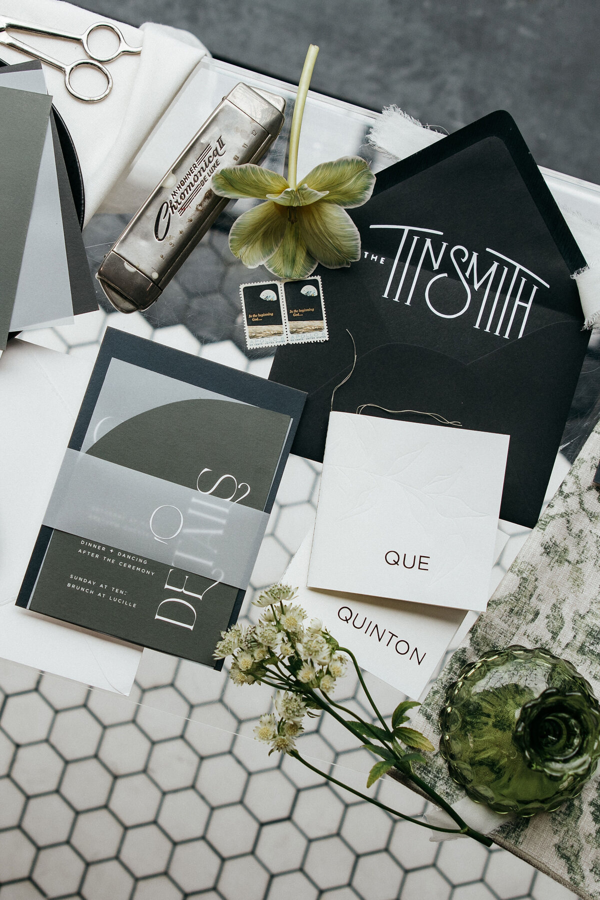 Botanical invitation suite by Fest Paper & Design