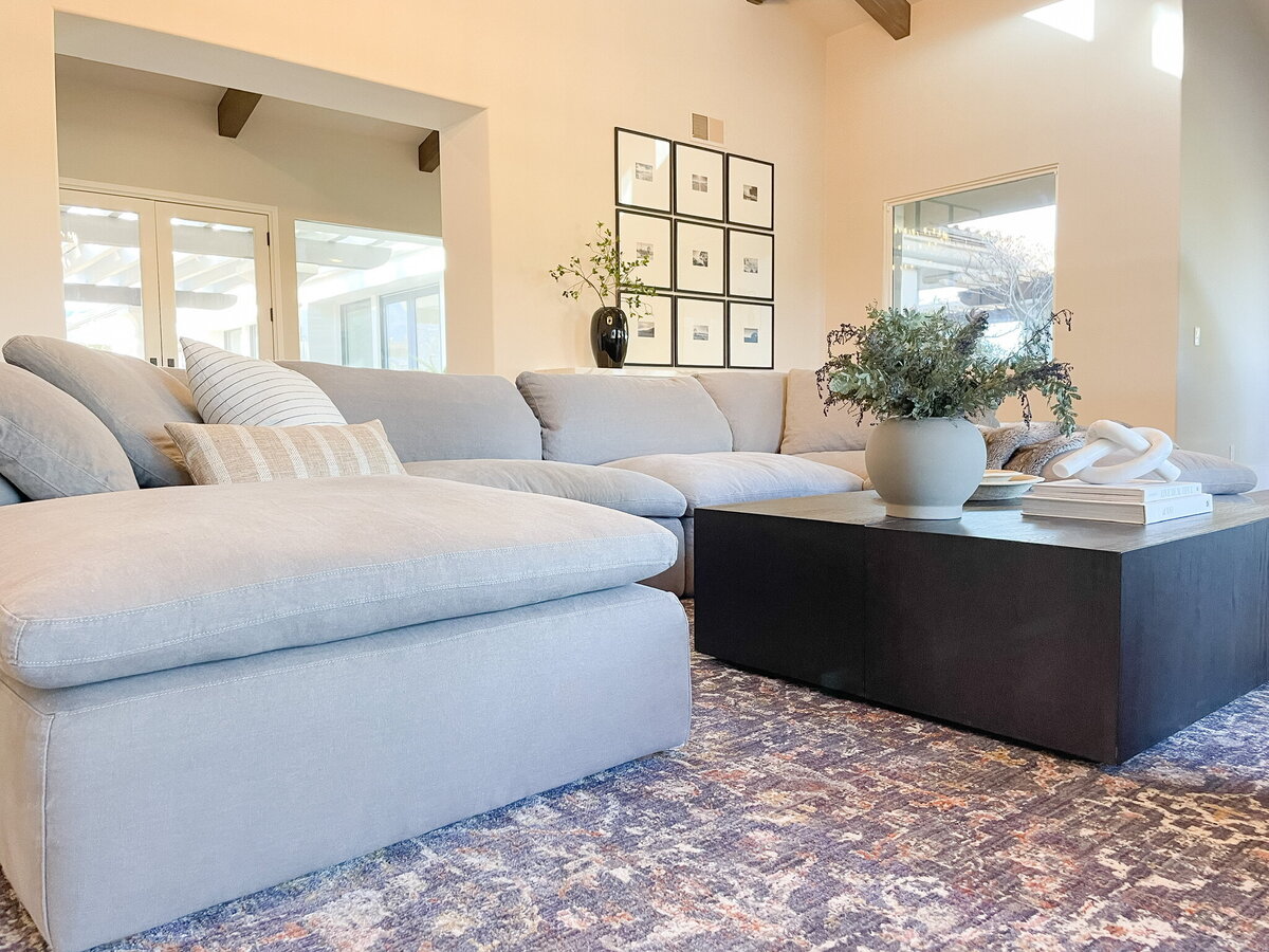 white couch in living room