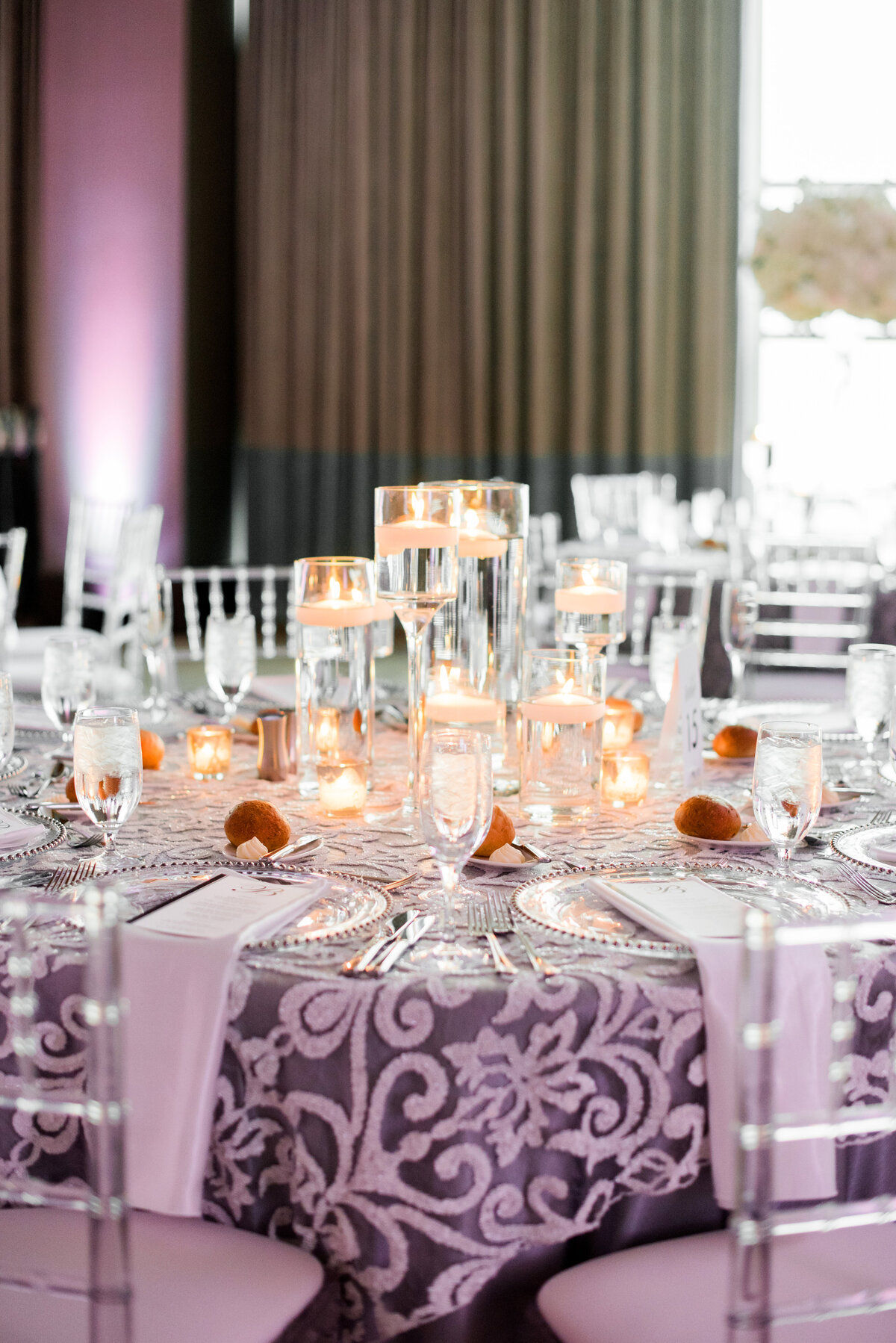 wedding reception setup at fairmont hotel