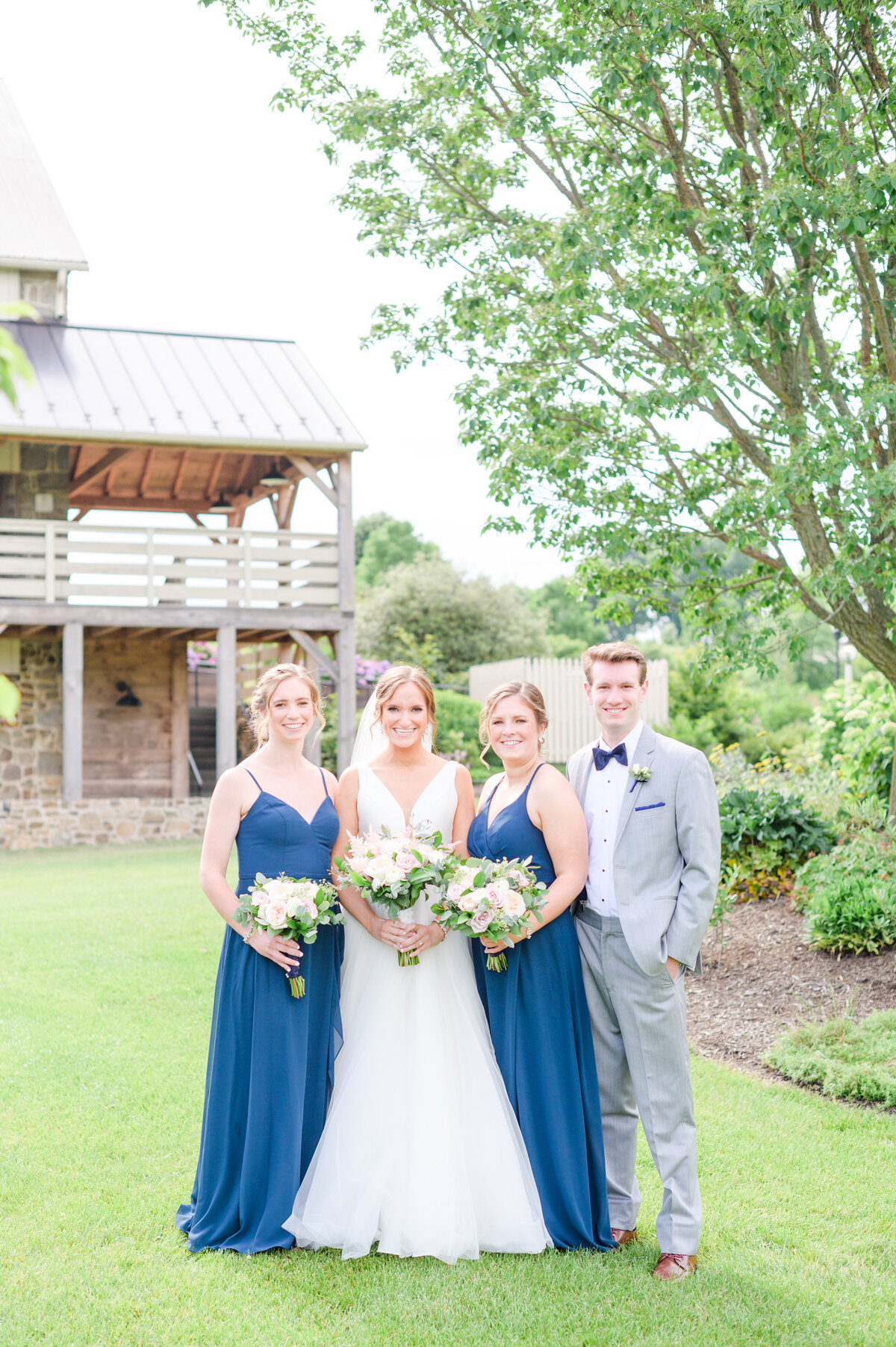 Navy Blue, Blush Pink, Light Blue French Creek Golf Club Wedding Photographer