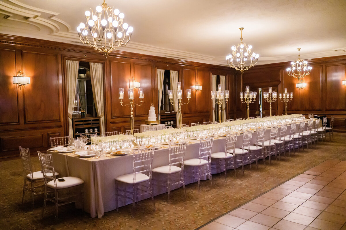 private dinner event designed by the event group and joe mineo designs at duquesne club photographed by leeann marie