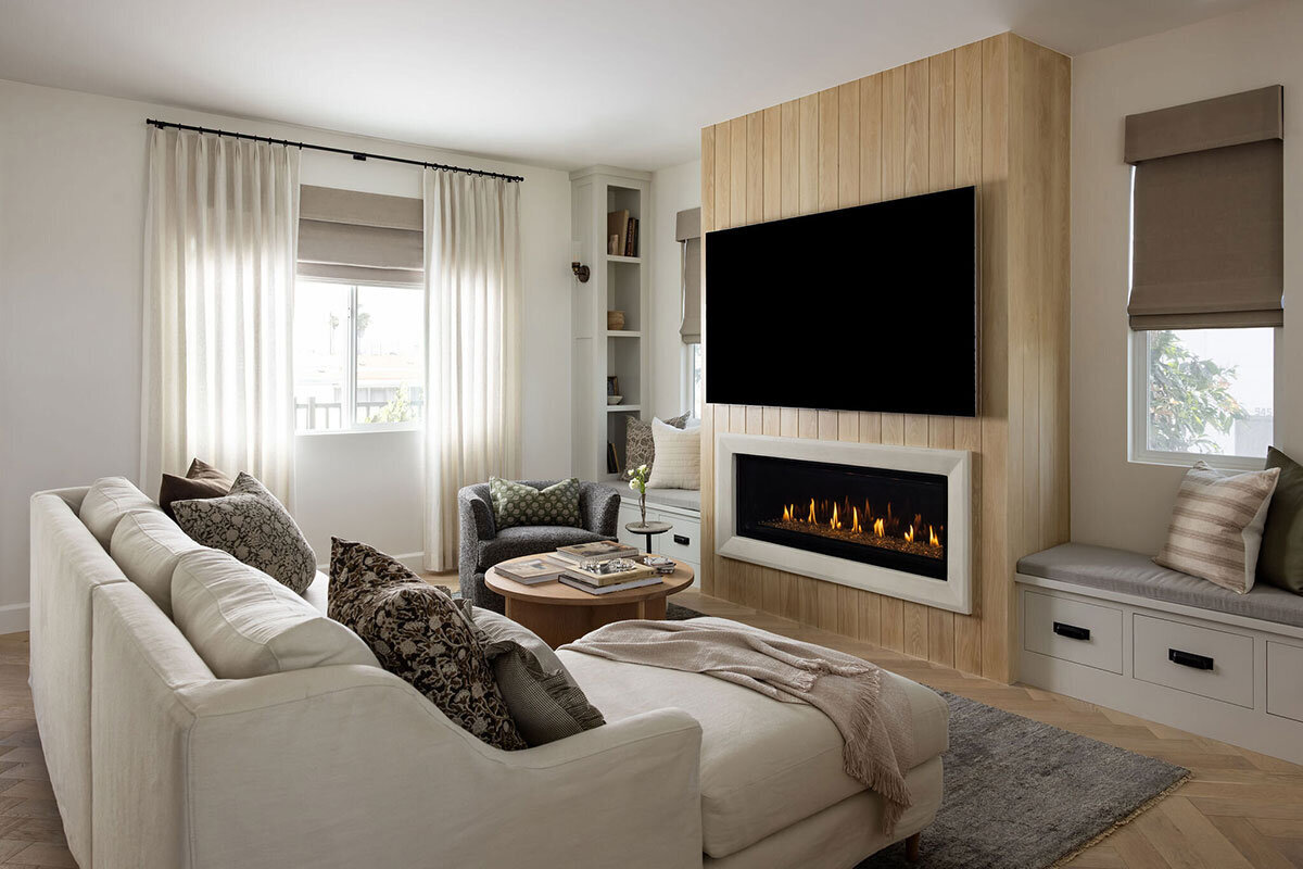 Custom interior architecture in Costa Mesa with Coastal California influence
