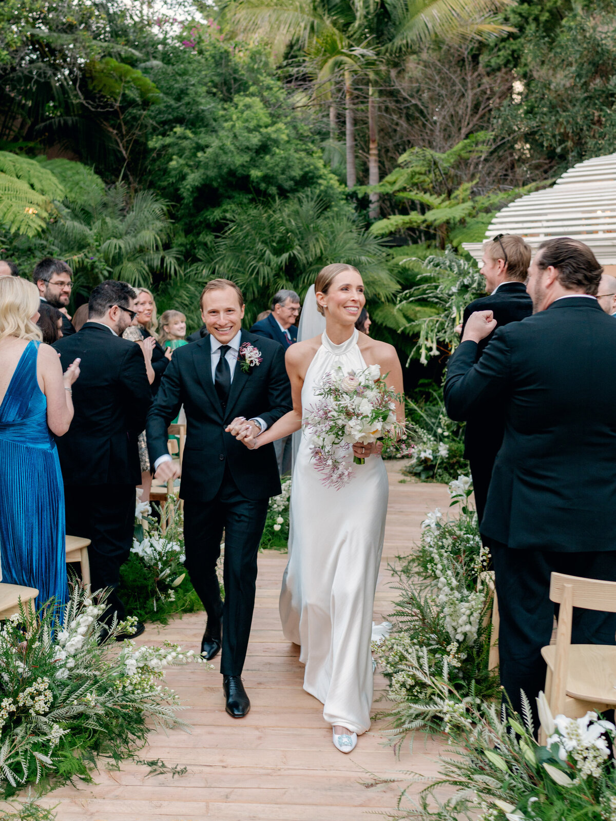 hotel-bel-air-wedding-swan-lake-ceremony-couple