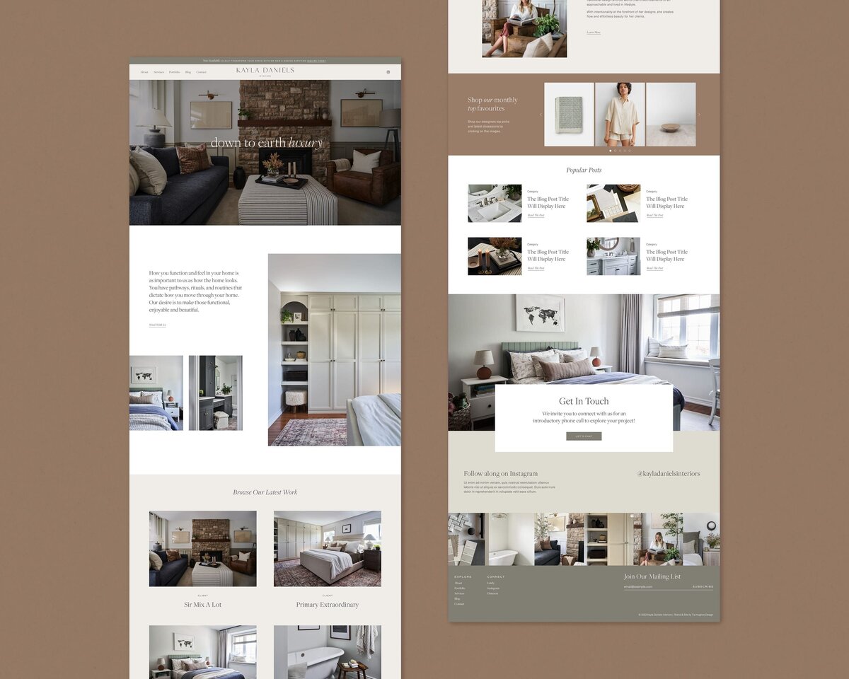 A Lived-In Brand ID & Web Design for Kayla Daniels Interiors