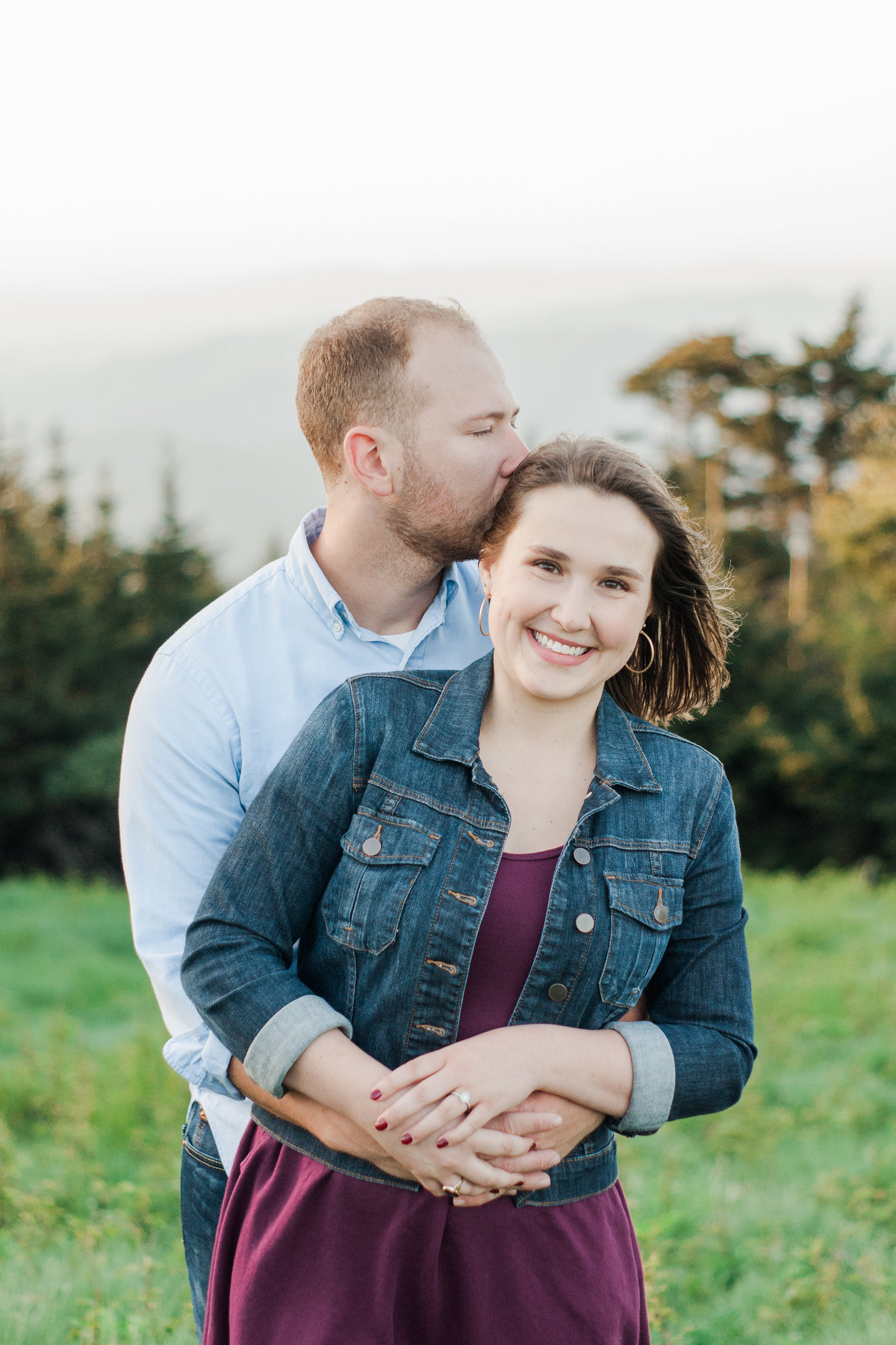 Adventurous engagement photographed at Roan Mountain by Boone Photographer Wayfaring Wanderer.