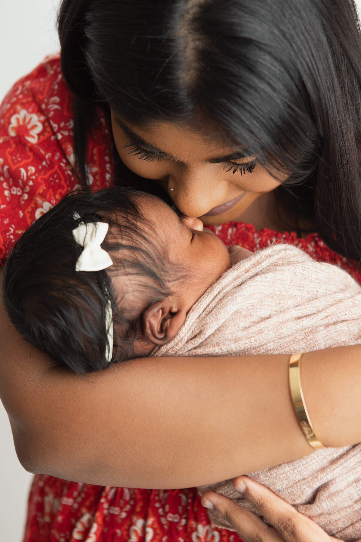 Mother and baby newborn photography