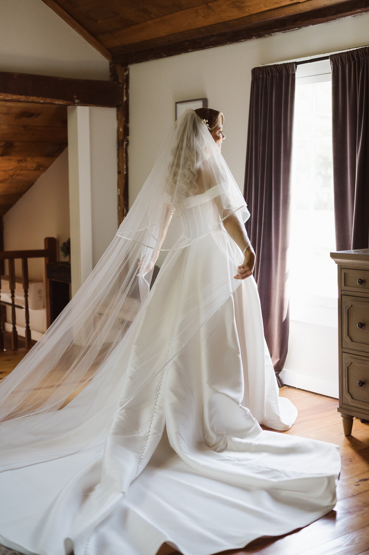 bride portrait in the getting ready room