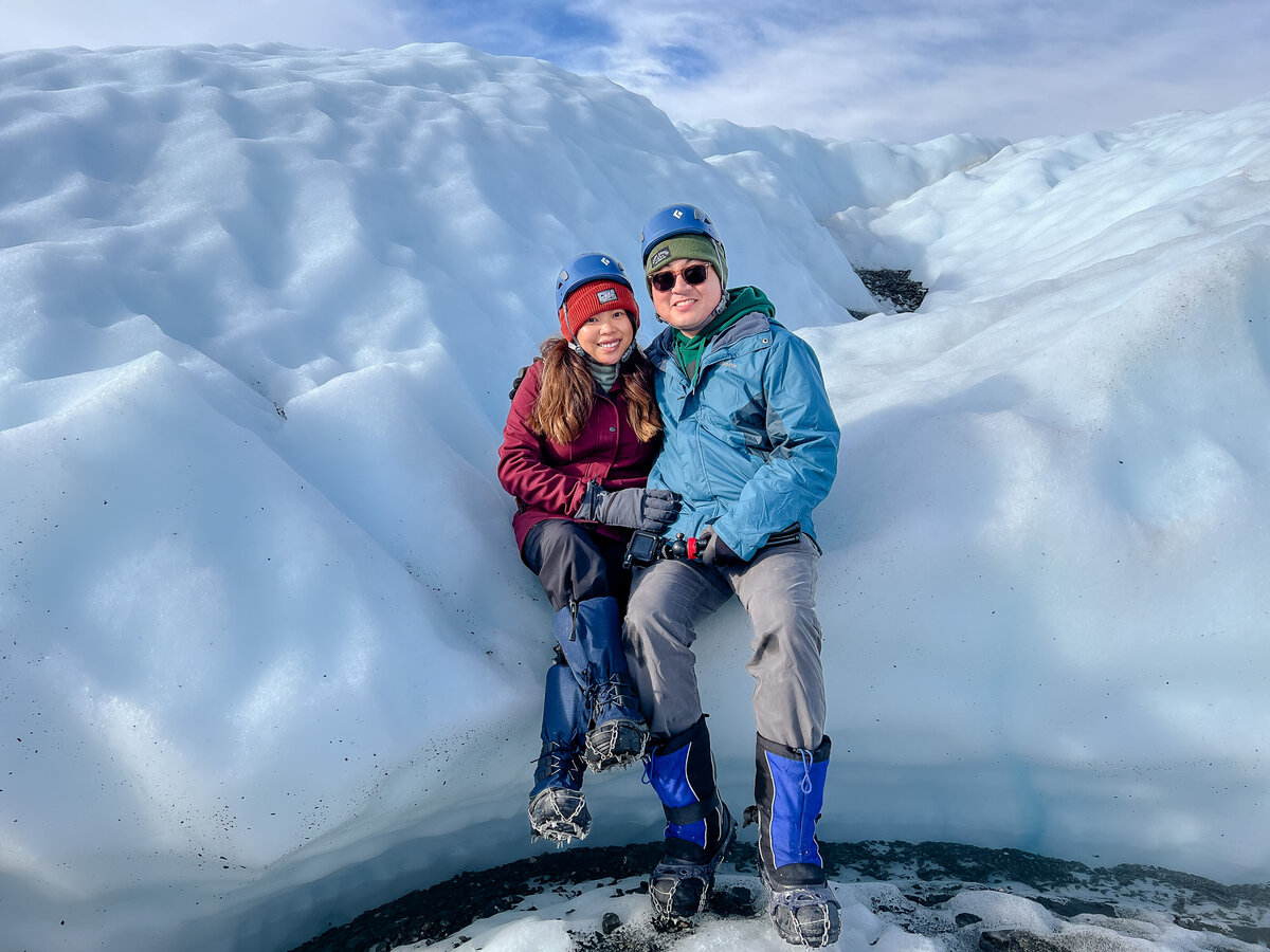 Matanuska Glacier Alaska Elopement Hiking couple