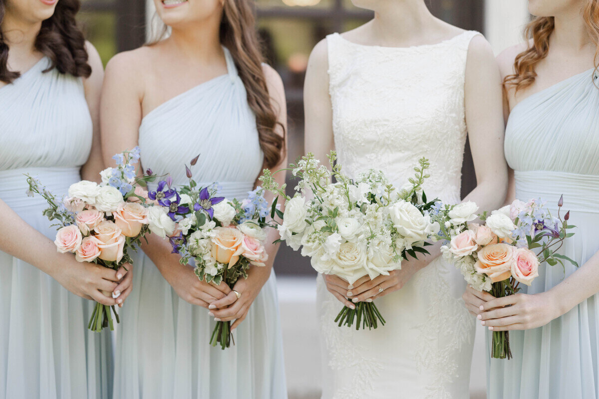 pastel bridesmaid bouquets bridal classic bouquet
