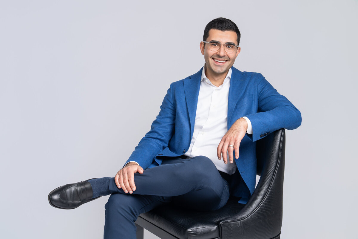 Casual branding photo session with lawyer Toronto