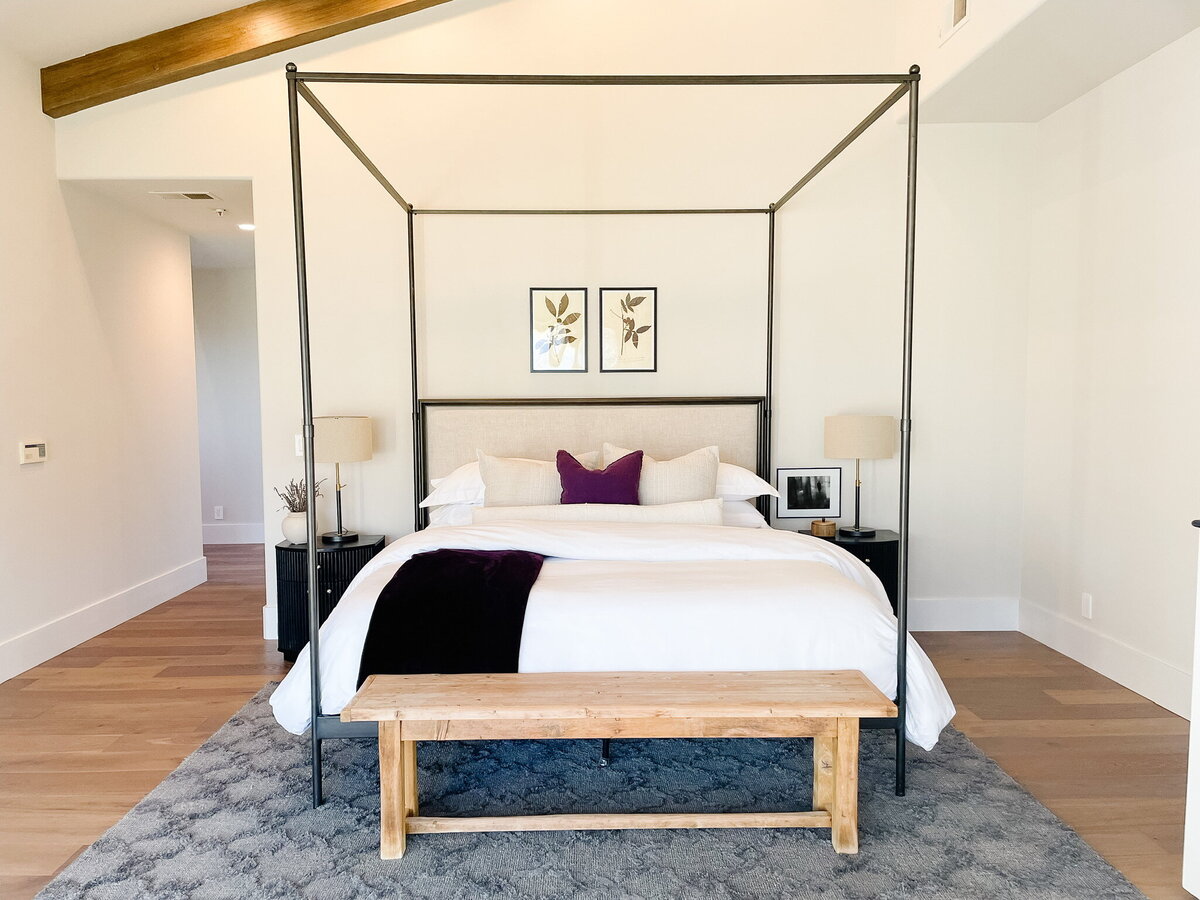 bed in bedroom
