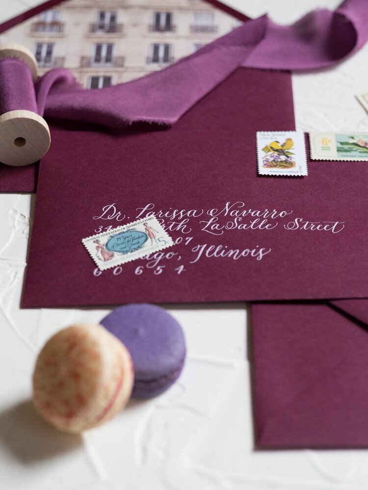 purple-wedding-envelopes-calligraphy