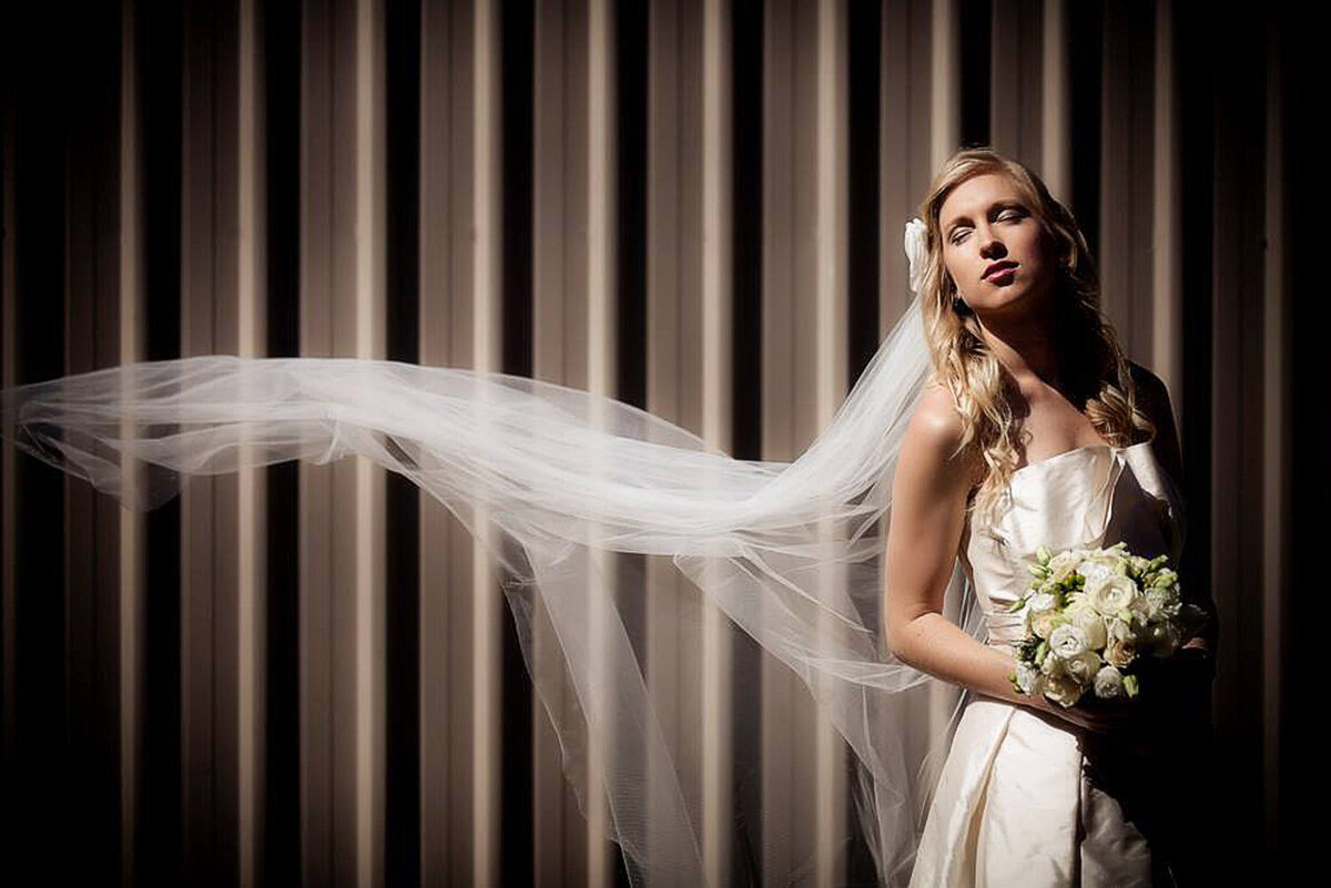 bridal portrait in full sun at Emerald, QLD