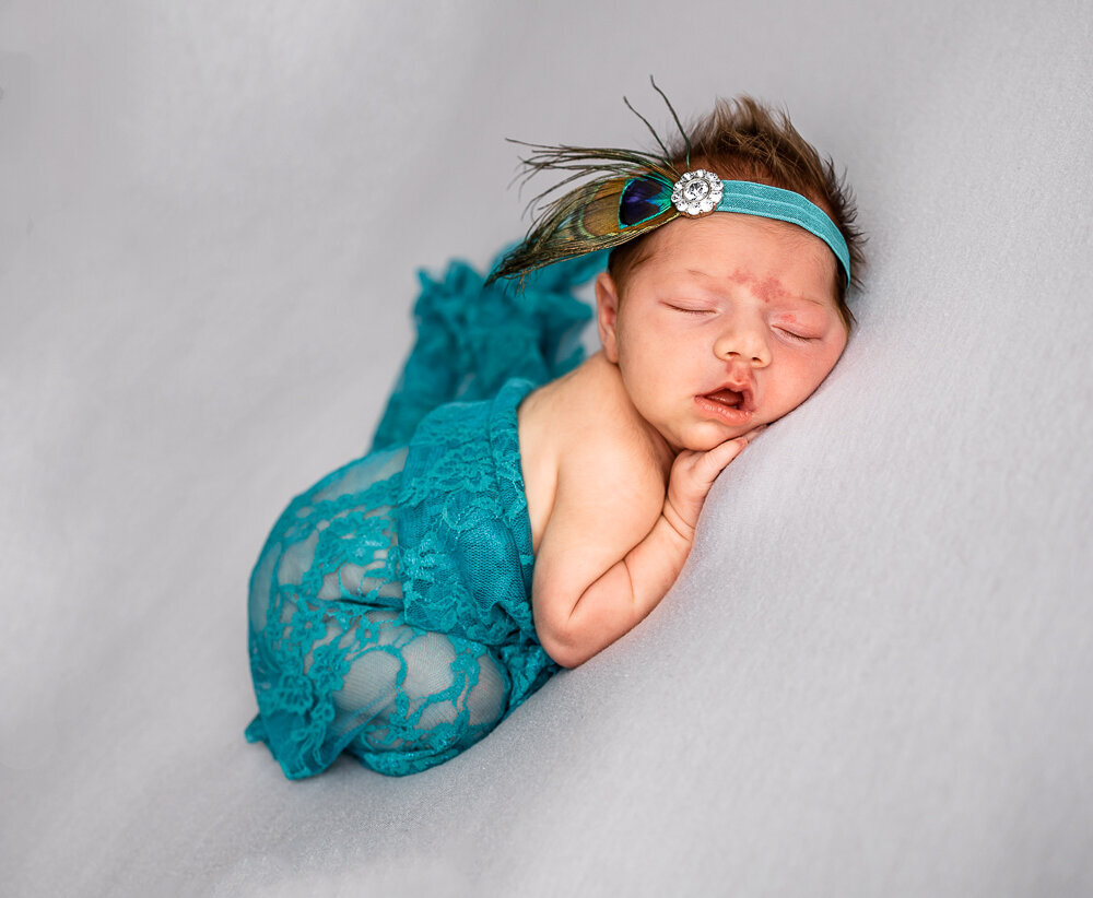 posed newborn baby