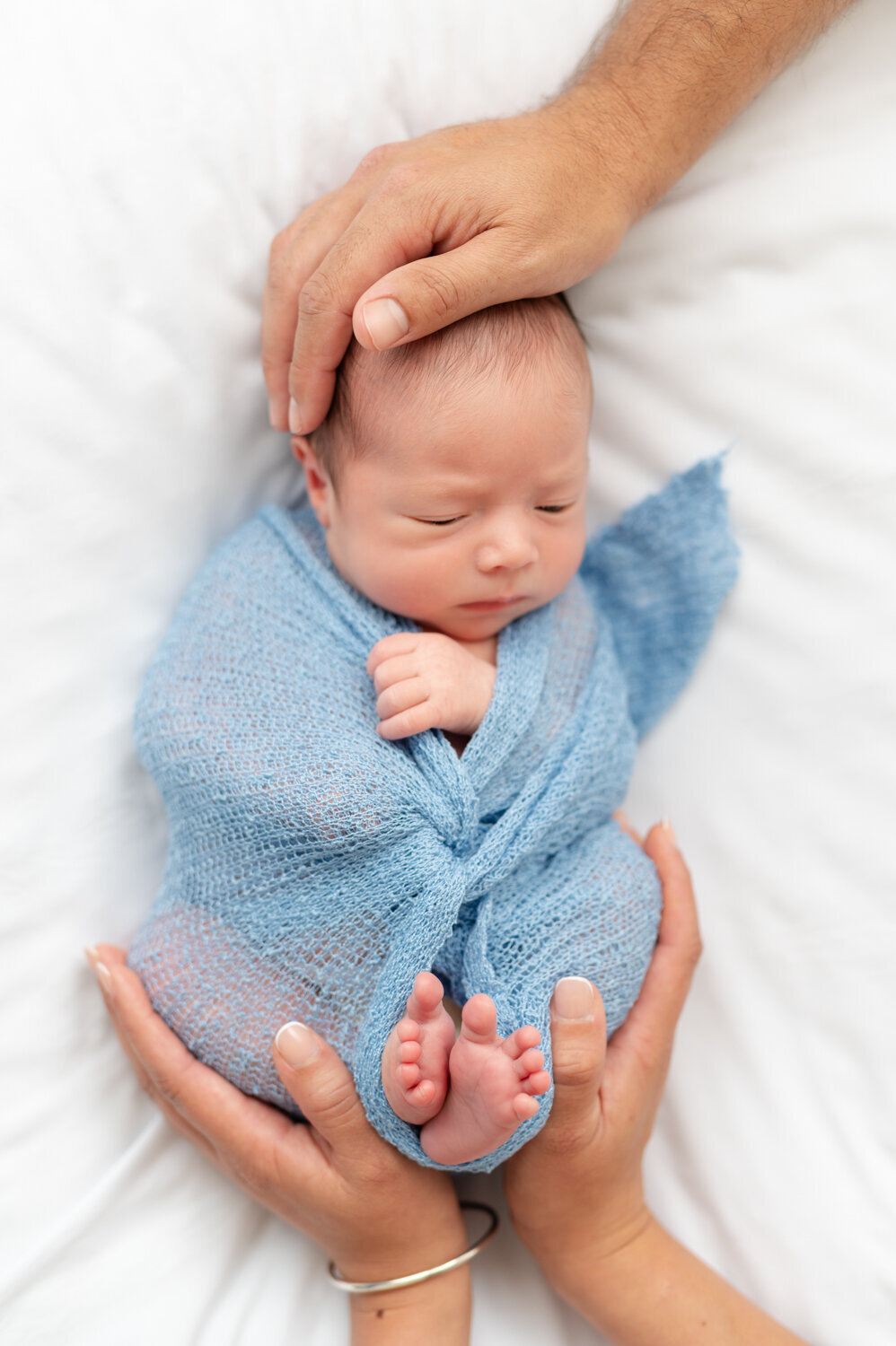 Newborn session in Studio at The Visuals Studio in Winter Park, Fl
