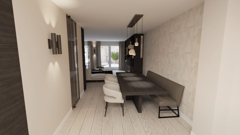 3d ontwerp eethoek
