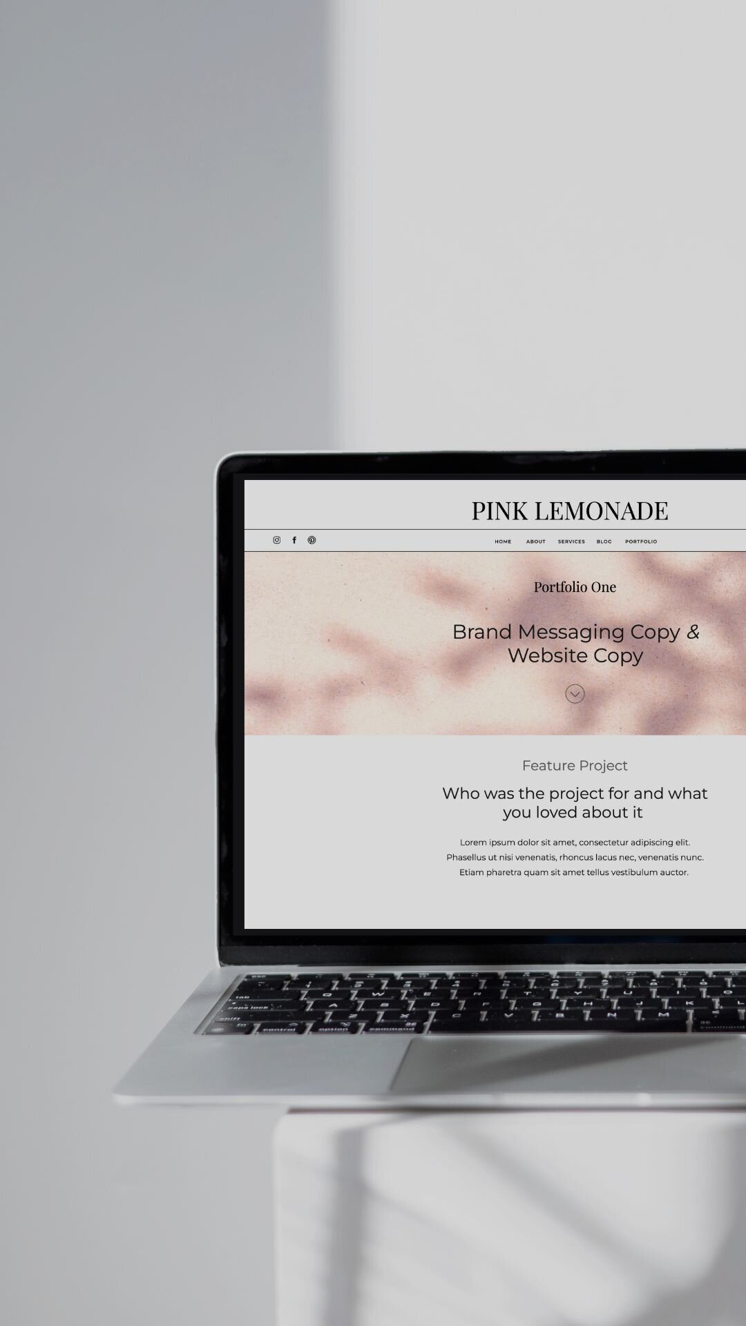 4Pink Lemonade Website template for any creative service provider 