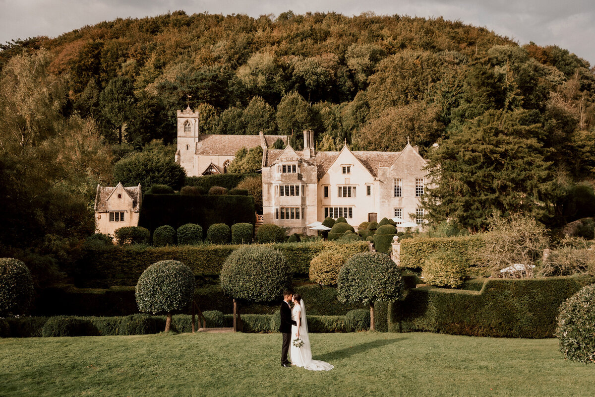 Wedding photography at Owlpen Manor