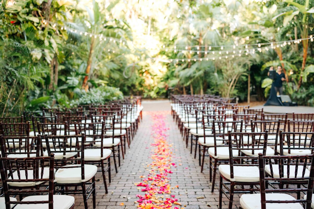 A wedding ceremony at th e Hemingway Home in Key West, Florida