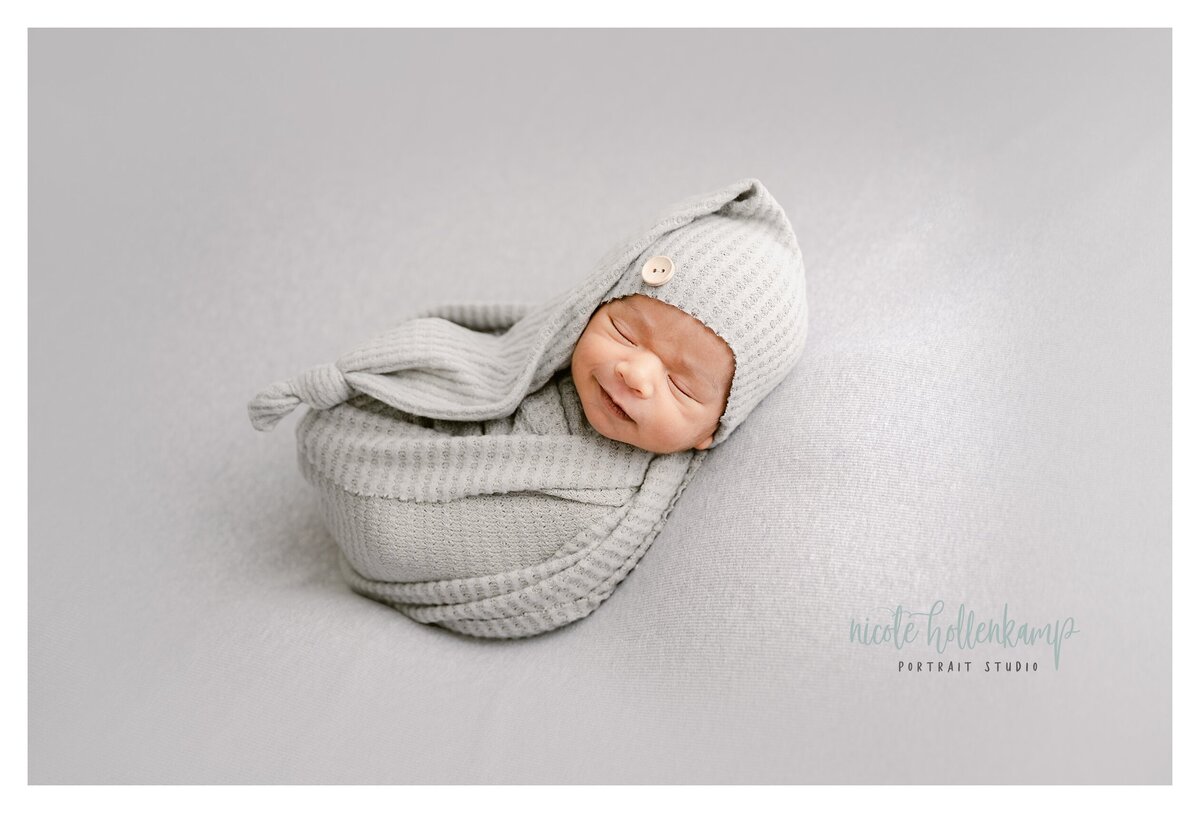 Grey Baby Photography in studio in Princeton MN