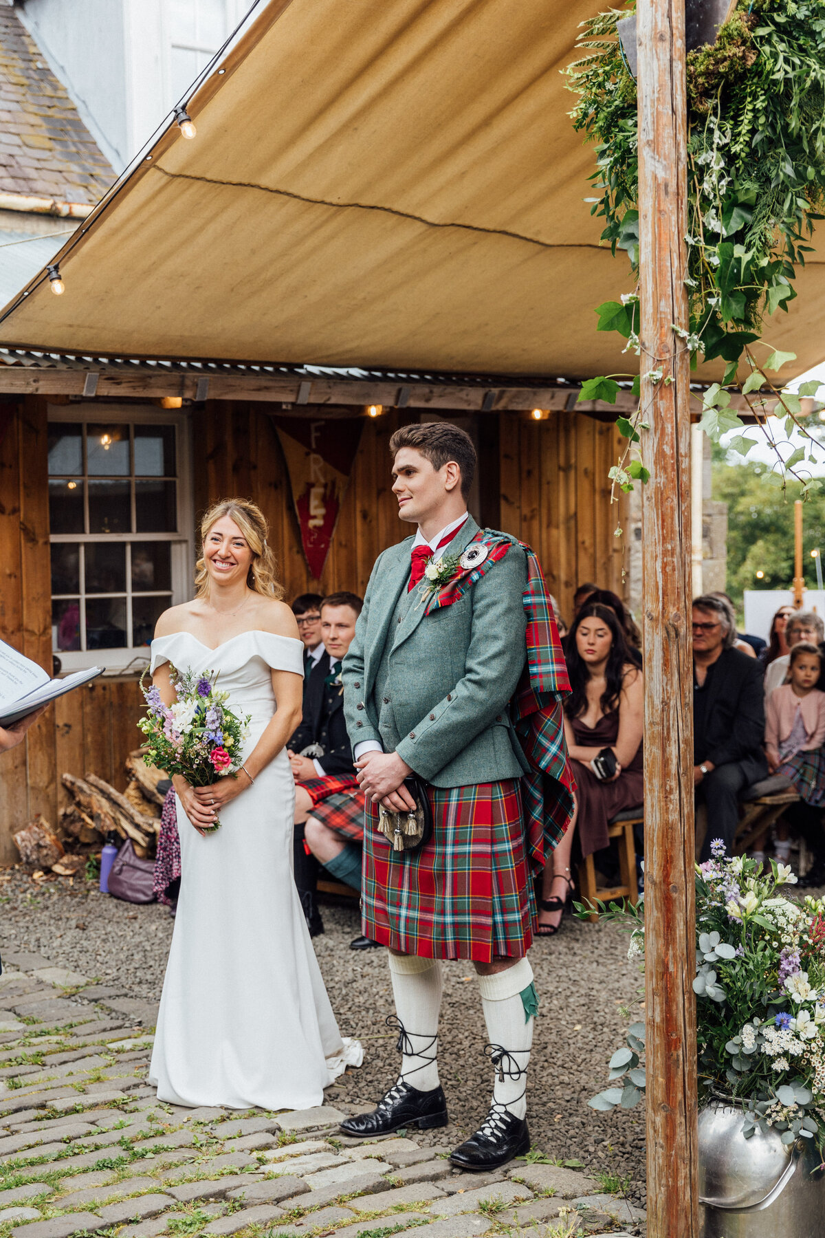 Wedding ceremony at The Free Company
