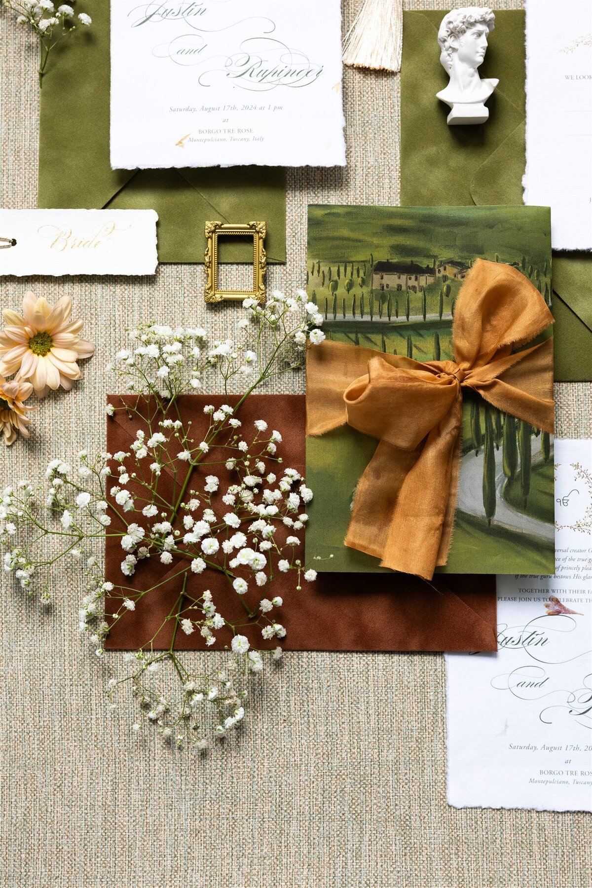 Tuscany Italy destination wedding invitation 4