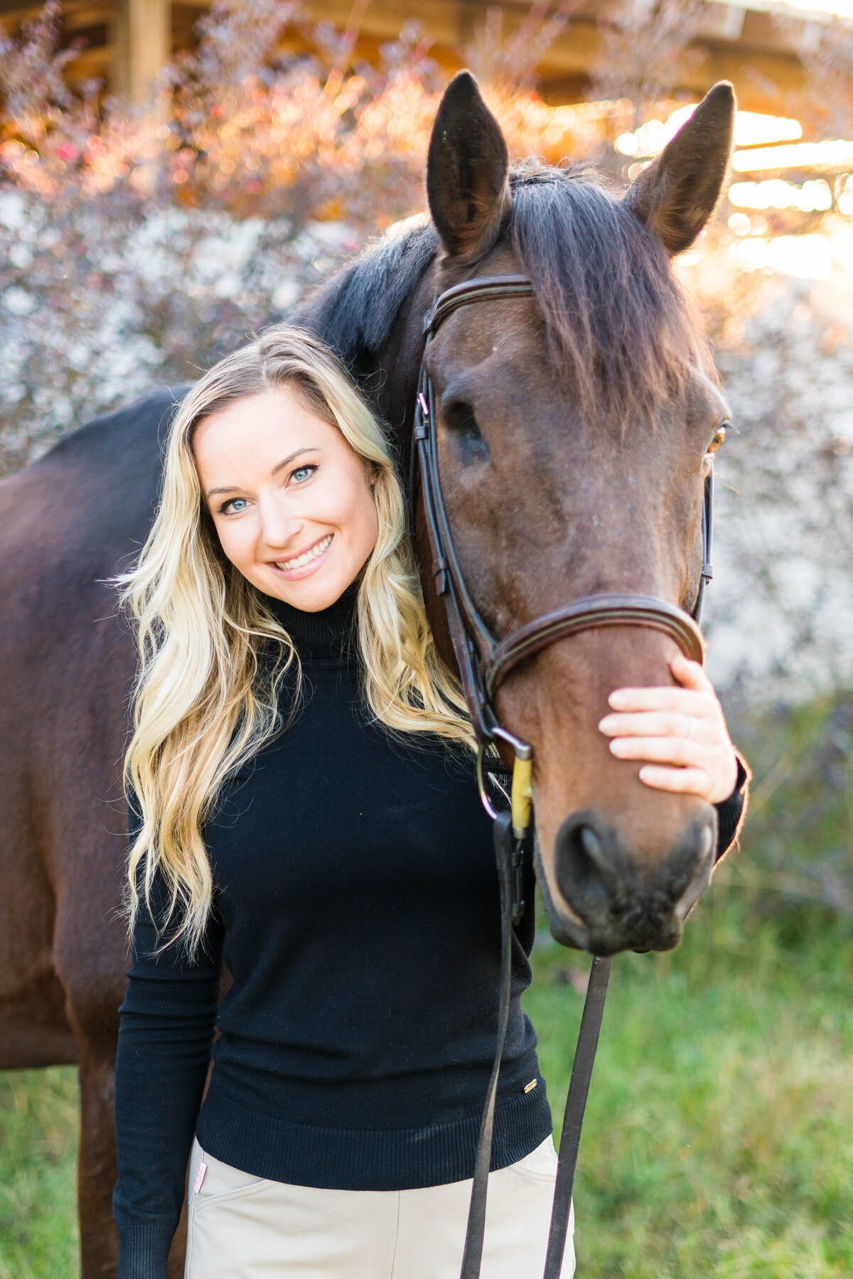 Girl in Field with Horse | Jaden Giorgianni Photography-5