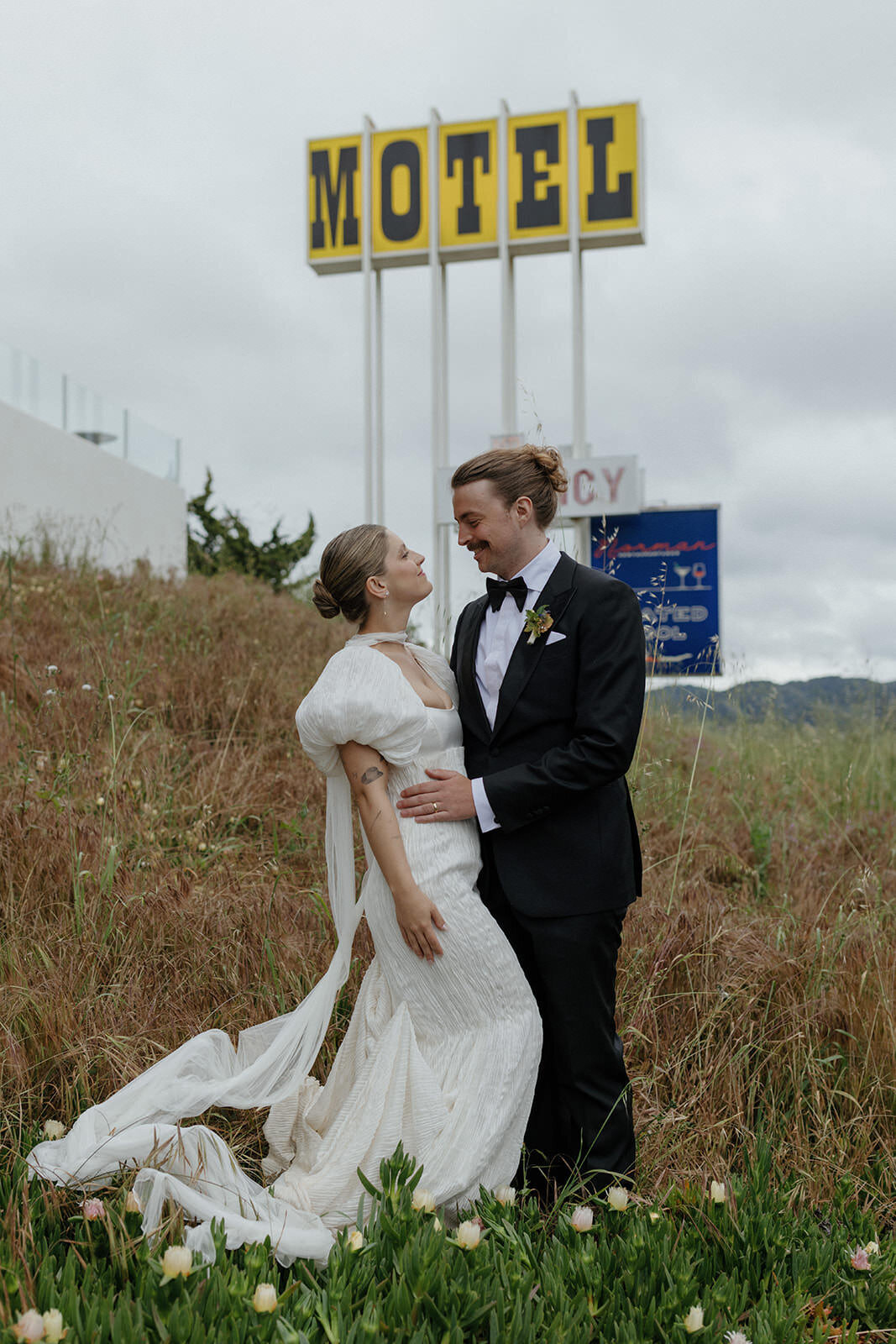 Retro motel chic wedding reception and after party at Skyview Los Alamos - 17