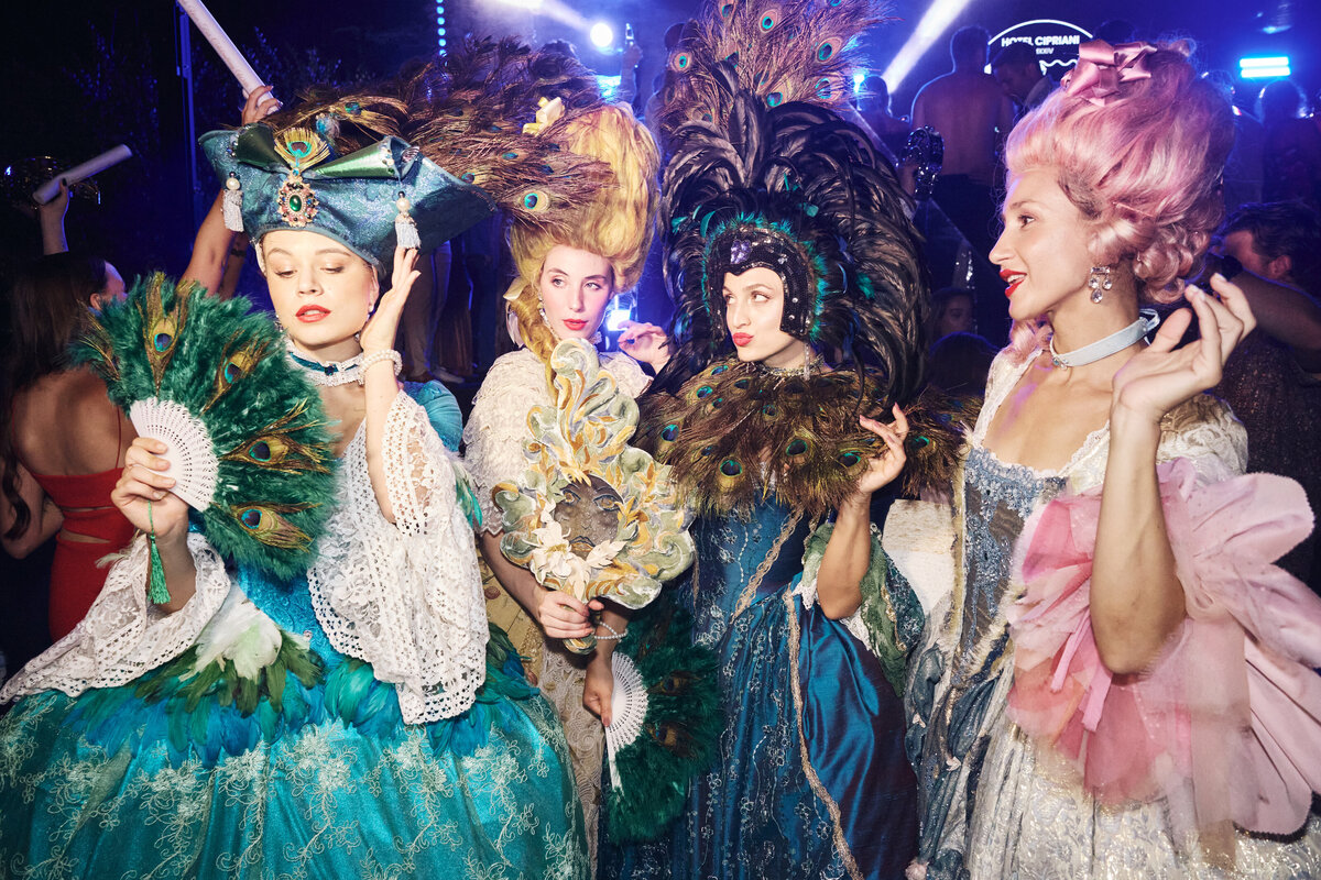 Performers at a wedding in Venice