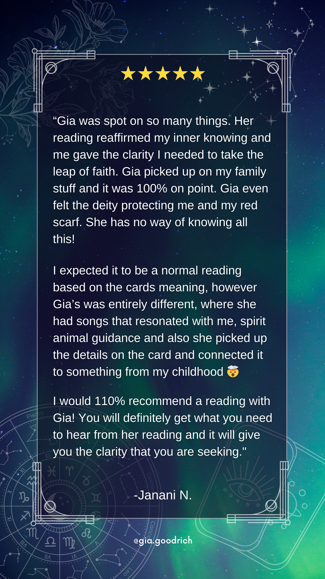 tarot testimonial 3 Jan