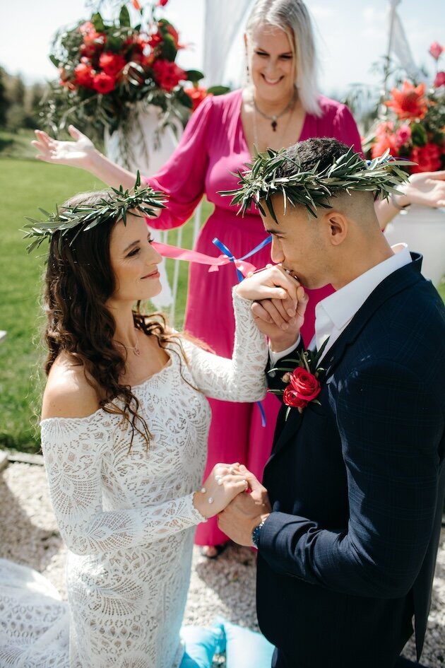 Bride and Groom personalised wedding ceremony Auckland