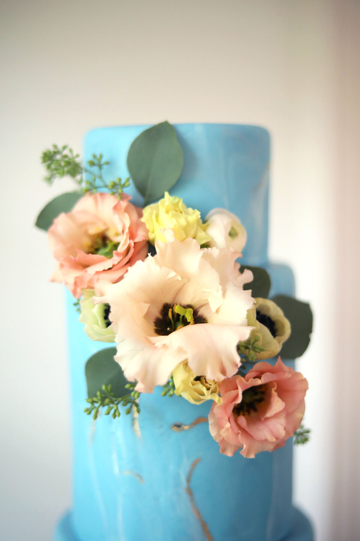 Wedding Cake with Flower Accent