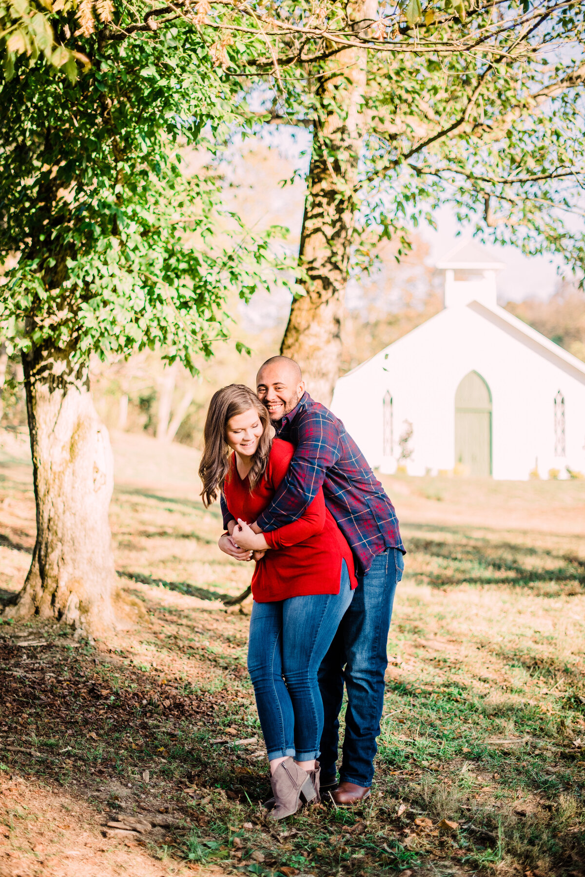 Jessica and Cedrics engagement session at Bodock farms in Burkesville Kentucky