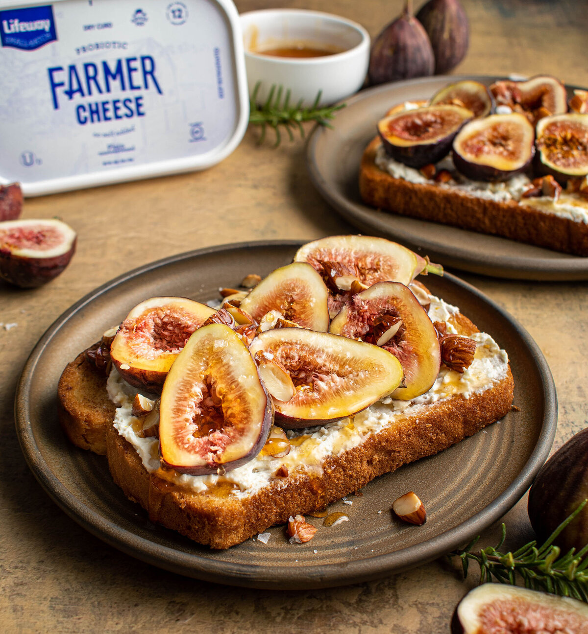 fig and farmers cheese toast for lifeway kefir