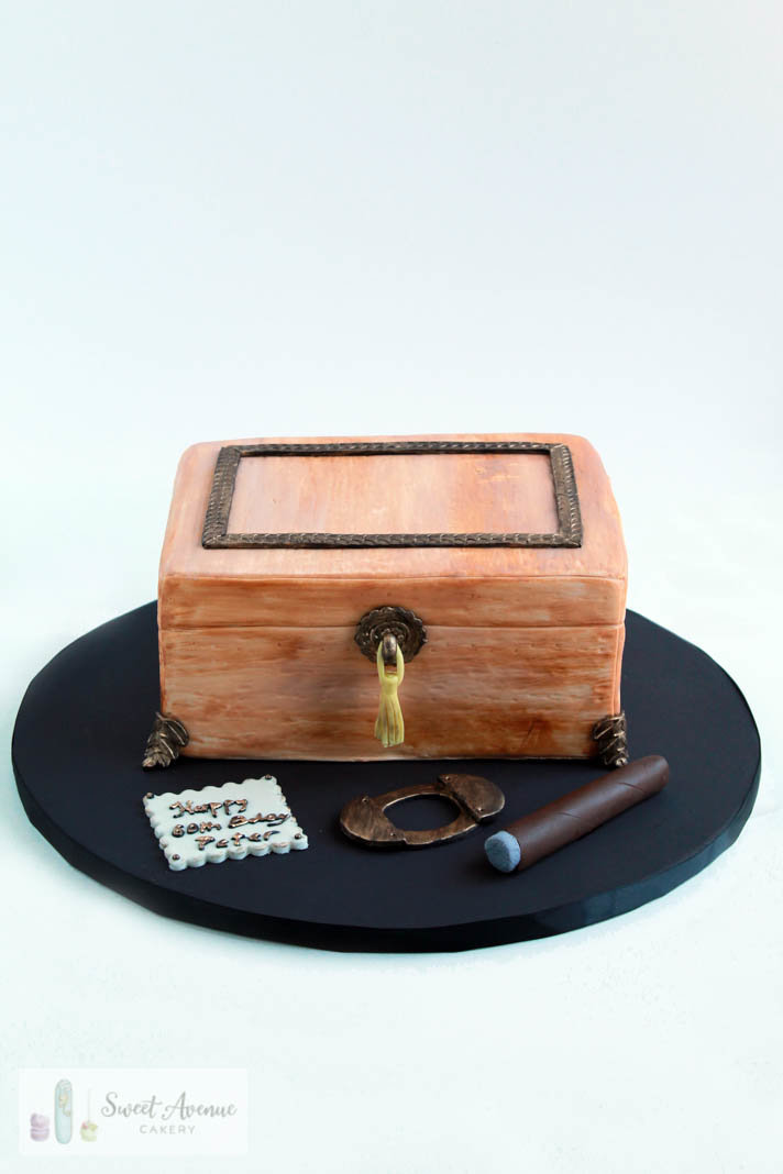 cigar humidor cake