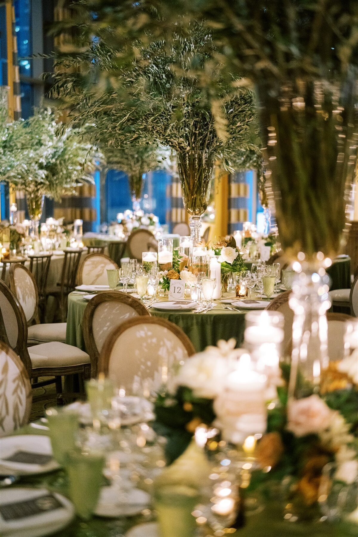An elegant reception at the Peninsula Chicago. 