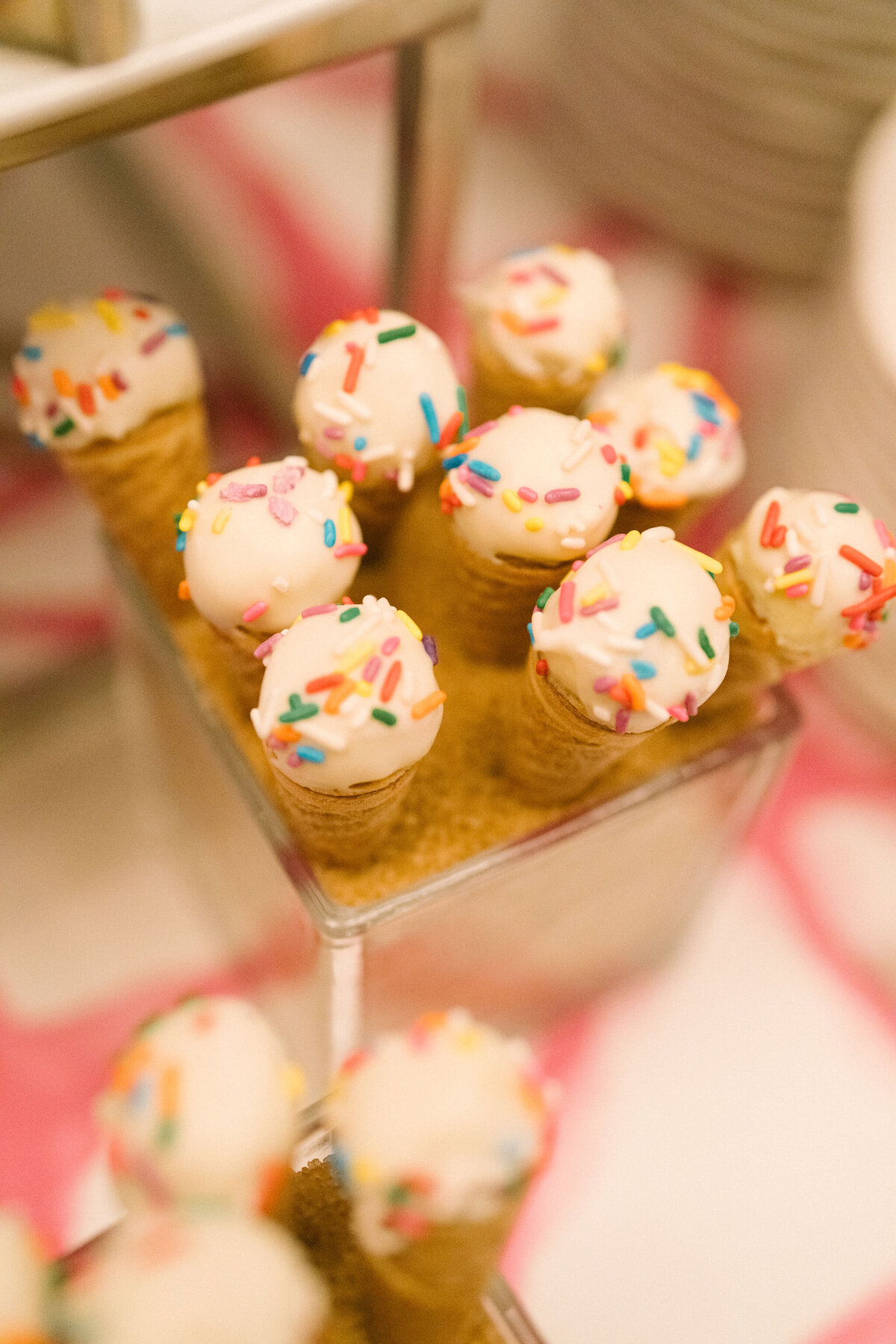 Close up of the desserts at the wedding. 