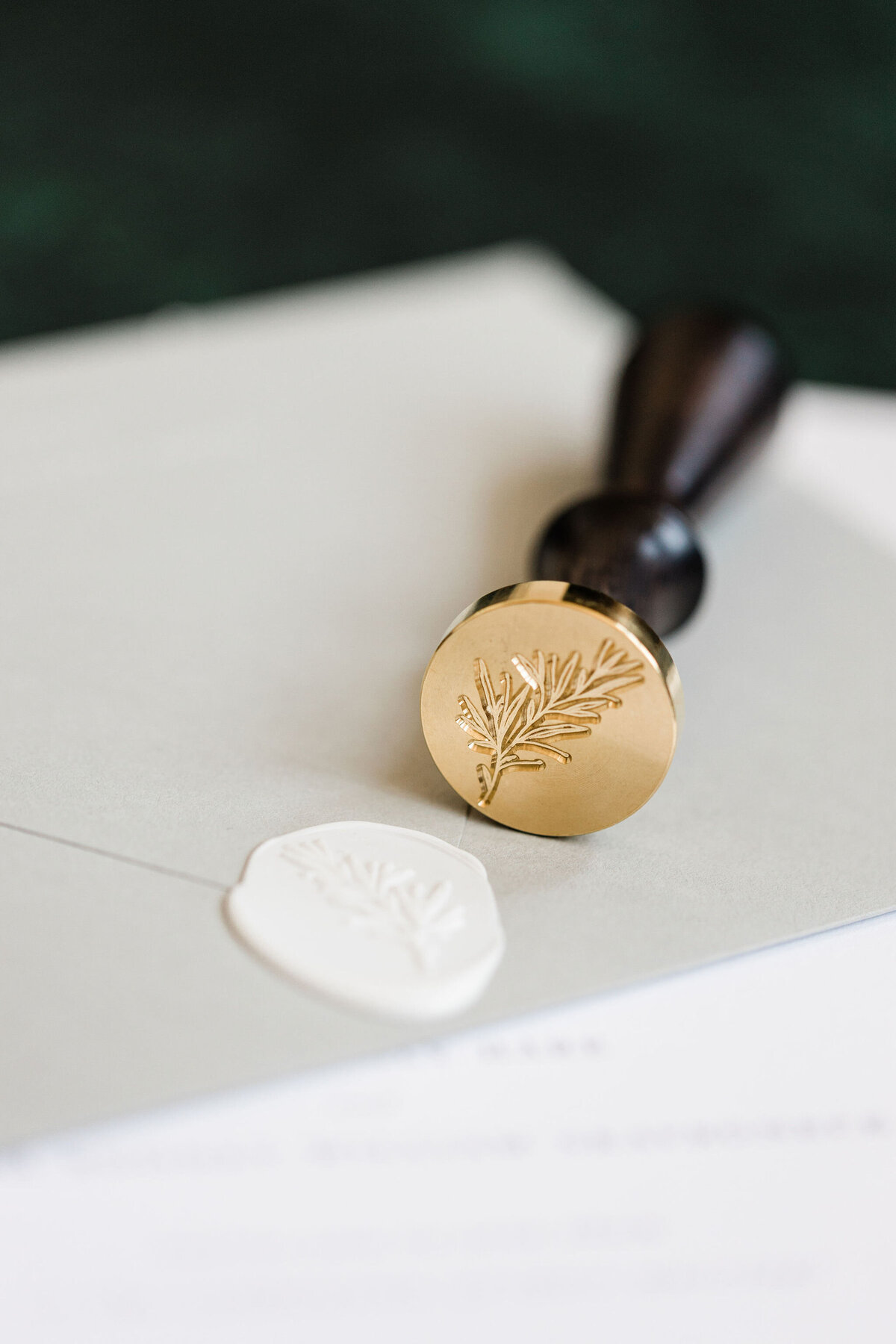 Wedding details like these wax envelope seals can realling add the finishing touch to a wedding gallery.