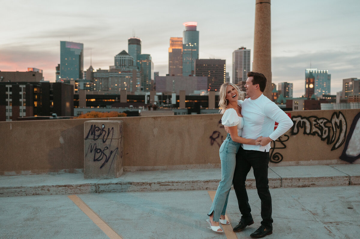Kristin + Evan Rooftop Engagement-110